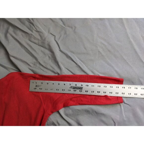 Talbots Sweater Red V Neck Lightweight Tassle Hem Cotton Womens Size M - Picture 8 of 8